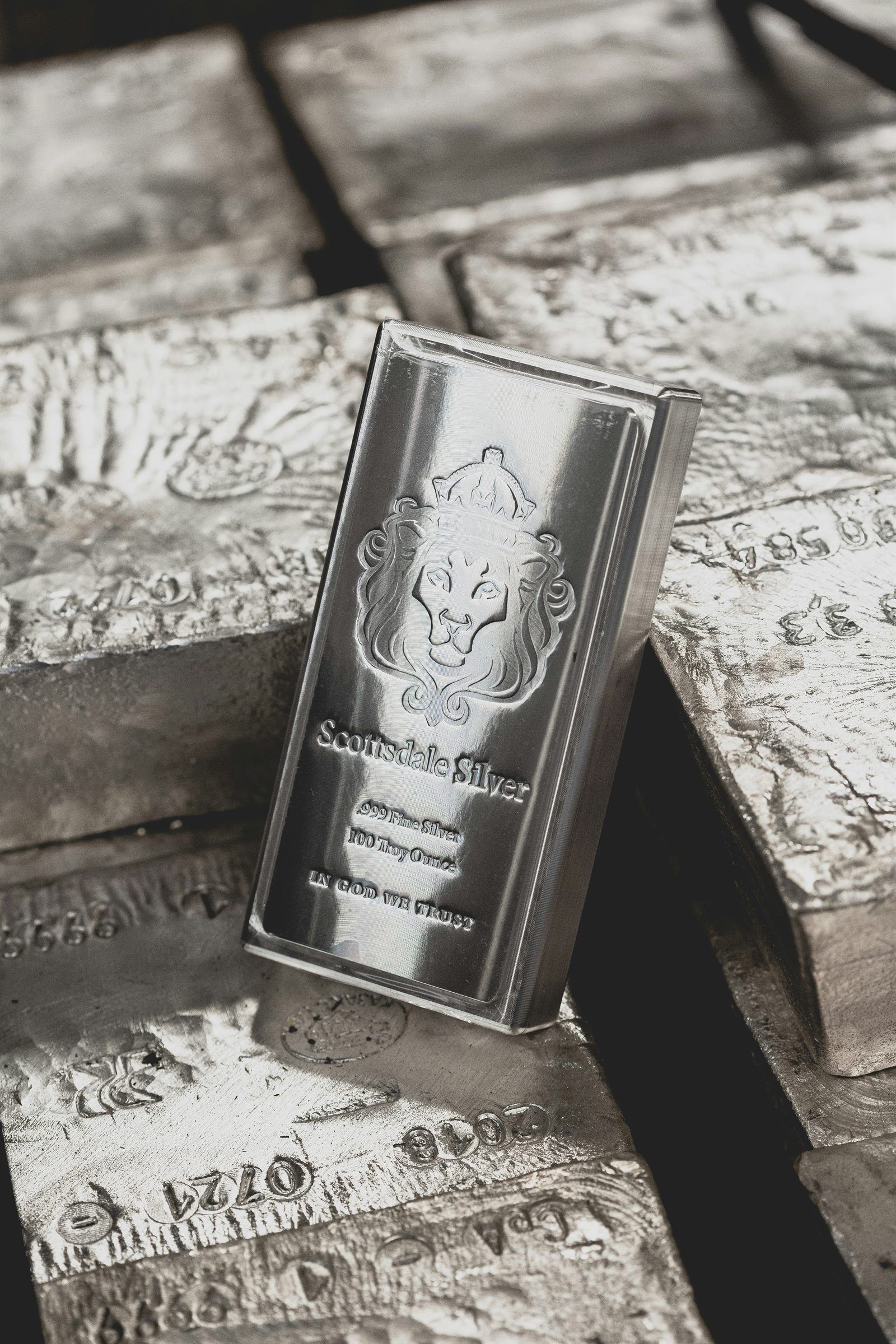 Freshly cast silver bars.